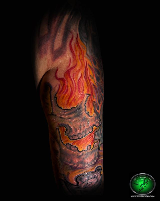 Fire tattoo  Fire tattoo, Flame tattoos, Red tattoos