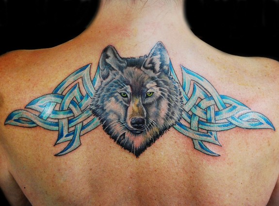 celtic wolf tattoo sleeve