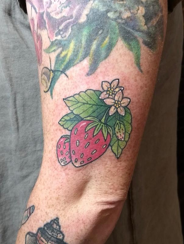 Cute little strawberry gap filler  Good Times Tattoo  Facebook