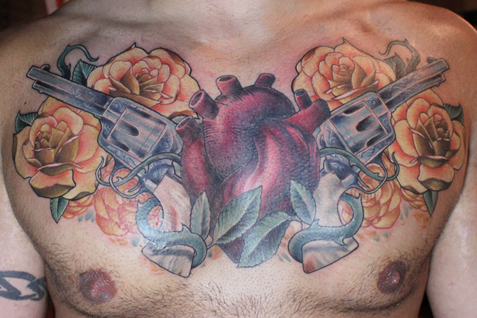 Rose And Gun Tattoo  Tattoo Designs Tattoo Pictures