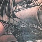 Tattoos - Black and Grey Ship - 99473