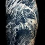 Tattoos - water skull - 119074