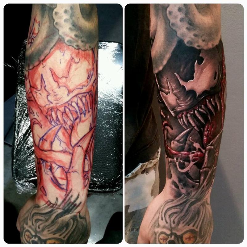 Venom  Full sleeve design  Broken Art Tattoo Warmbaths  Facebook