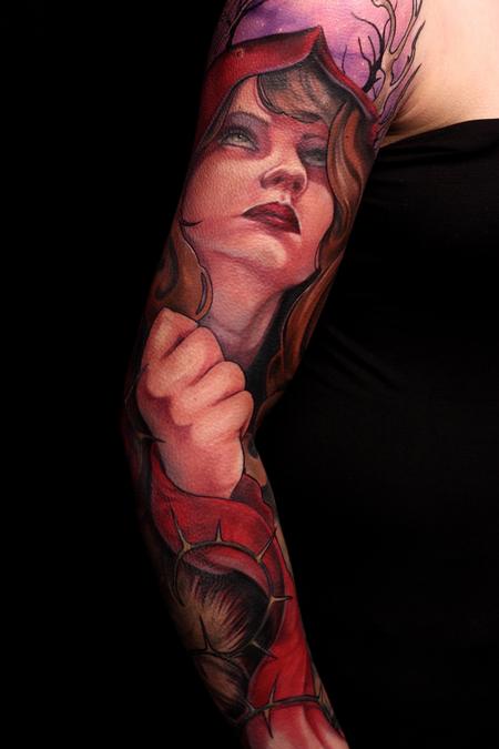 Red Riding Hood Half Sleeve tattoo