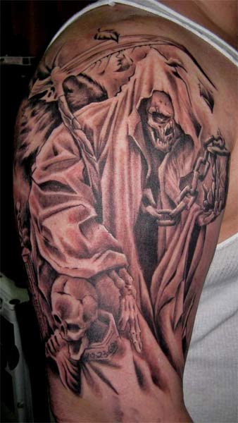 11 Reaper Tattoo Designs And Samples Rh Askideas Com  Grim Reaper Tattoo  Gta 5  Free Transparent PNG Clipart Images Download