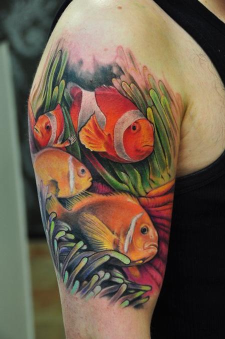 tattoos/ - fish and coral tattoo - 58657