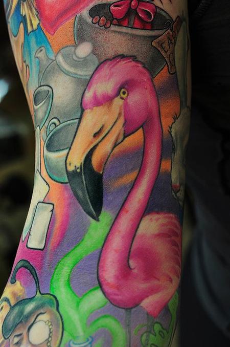 tattoos/ - pink flamingo tattoo - 58656