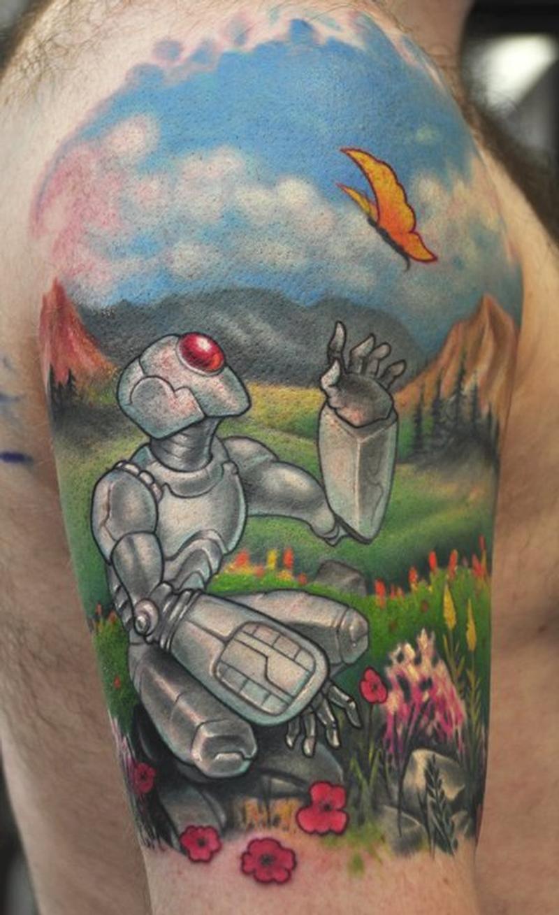 We Love Ian Cole's New Makey Robot Tattoo | Make: