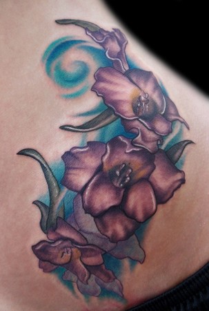 Gladiola tattoo by Kelly Doty: TattooNOW