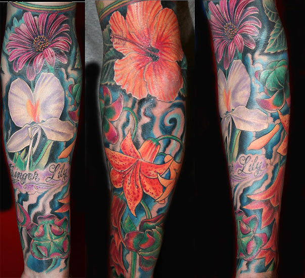 mario flower tattoo