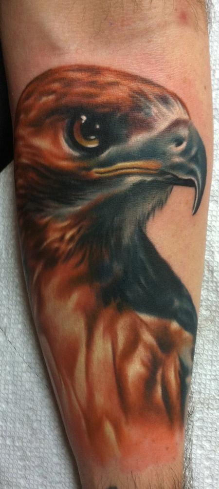Hawk tattoo by Eli draughn at adventure tattoo, Nashville TN : r/tattoos