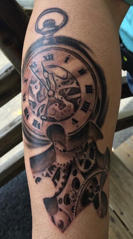 Clock mechanism by Sand at Celebrity Ink, Melbourne Australia : r/tattoos