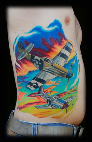 Fighter Jet done by Ben Barnhart at Good Karma tattoo. Lou, KY : r/tattoos