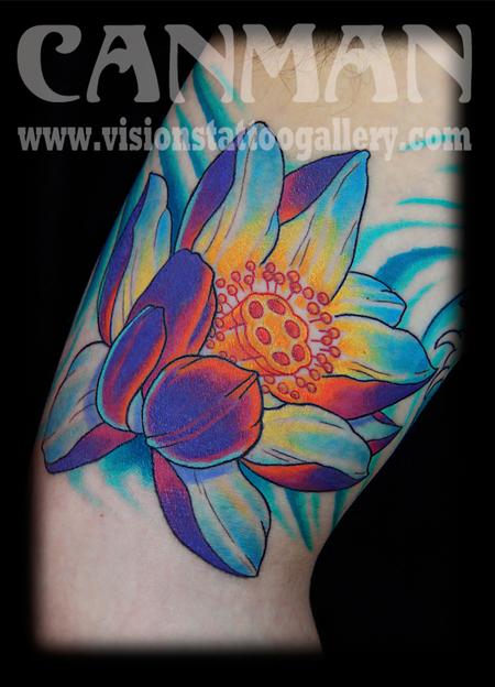 Japanese Lotus Flower Tattoo Idea  BlackInk