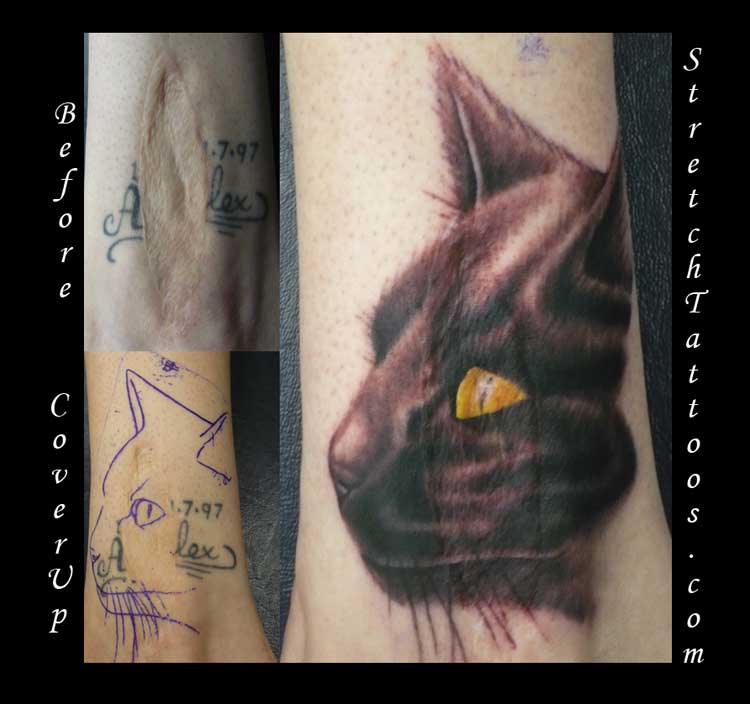 Cat stretching  Cat silhouette tattoos Cat tattoo Cat outline