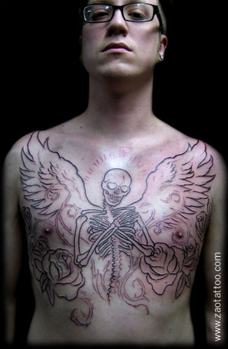 100 Black  White Ship Pirate Skeleton Chest Tattoo Design png  jpg  2023
