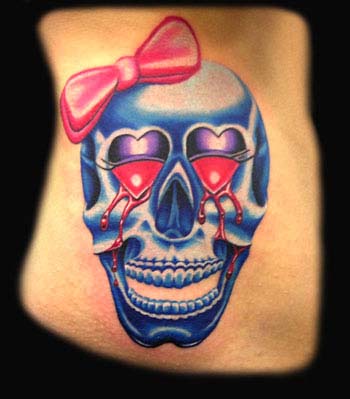 Skull and Rose tattoo by Tattoo Rascal | Post 13148
