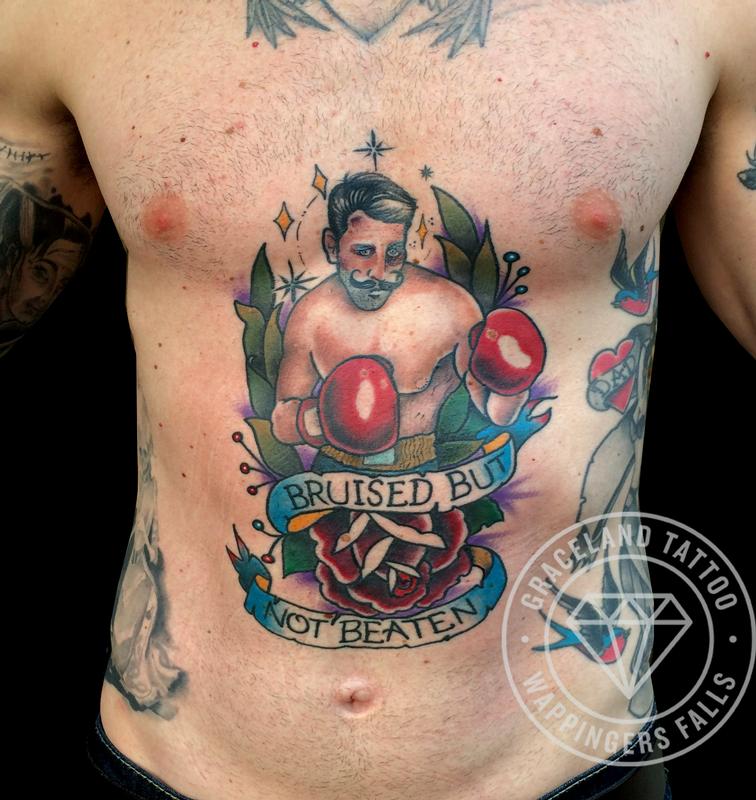 Boxer With Moustache Tattoo Flash Design  Etsy Denmark