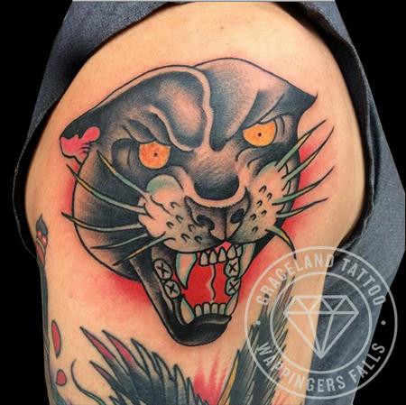 Neo Traditional Panther Tattoo