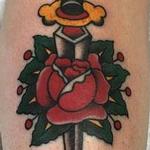 Tattoos - Rose and Dagger Tattoo - 129030