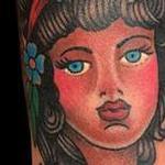 Tattoos - Sailor Jerry Girl Head Tattoo - 103710