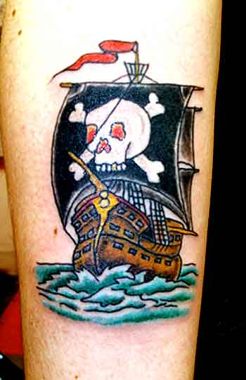 Pirate Ship forearm piece by... - Blvk Temple Tattoo Cairns | Facebook