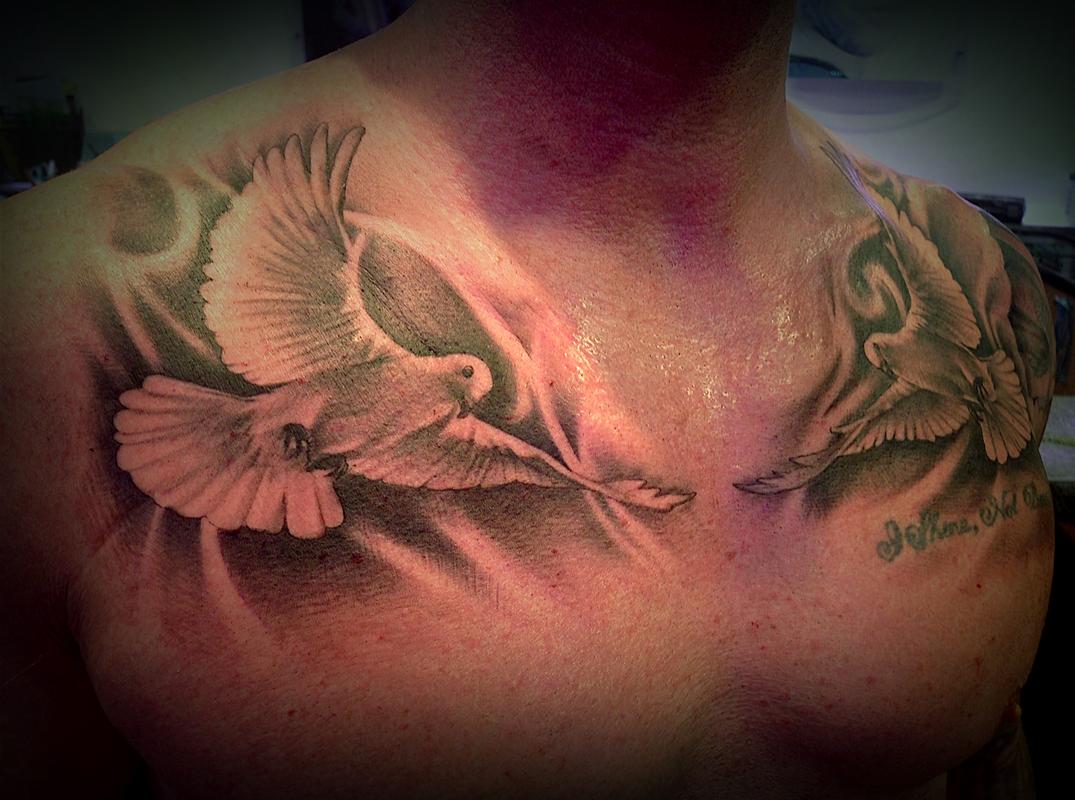 Dove Tattoos for Men  Cool chest tattoos Chest tattoo men Cloud tattoo  design