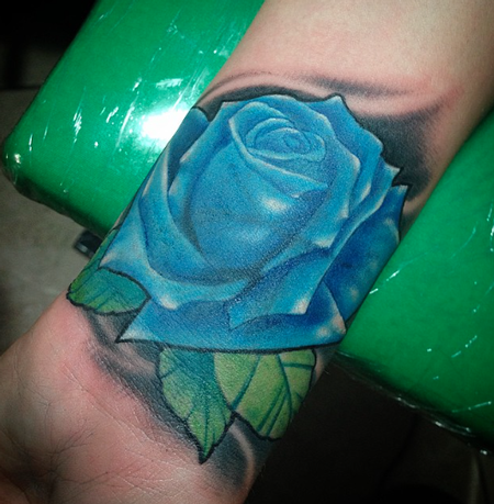 Blue Roses by Kurt Brown at the Gallery Tattoo Studio, Concord, MA : r/ tattoos