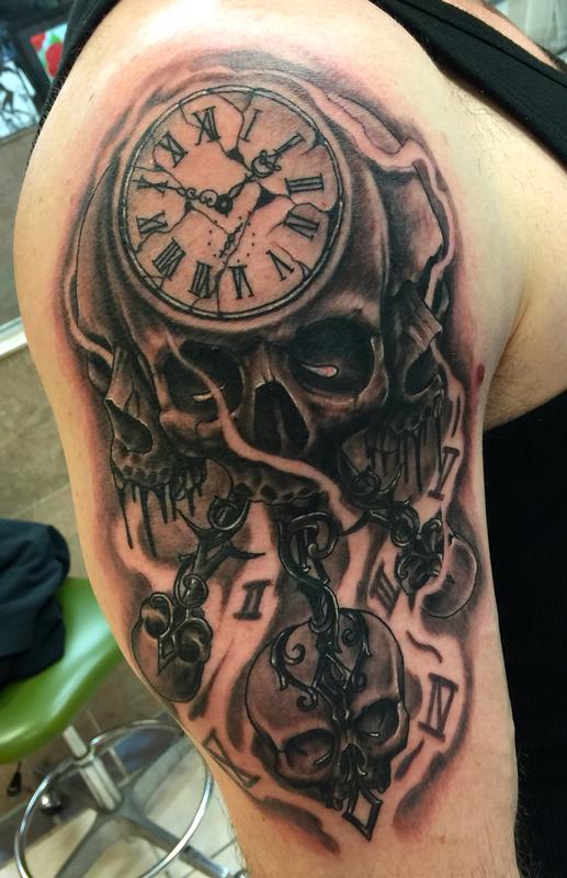 Altered Images : Tattoos : Skull : Skull time