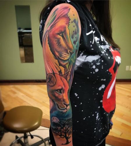 tattoos/ - Colorful lions - 129999