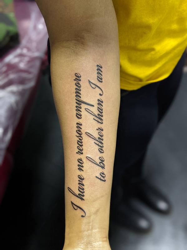 Art Immortal Tattoo : Tattoos : Body Part Arm : Script