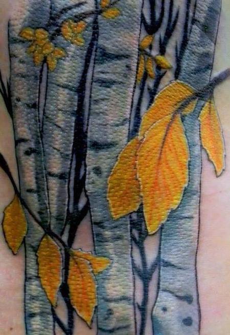 A birch branch for @todd_tilghman made last week. I'm grateful for the  opportunity to make tattoos on so many nice people. . . . . . ... |  Instagram