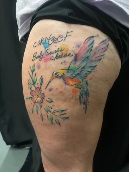 tattoos/ - Watercolor humming bird - 144600
