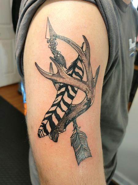 tattoos/ - Antler feather arrow - 143731