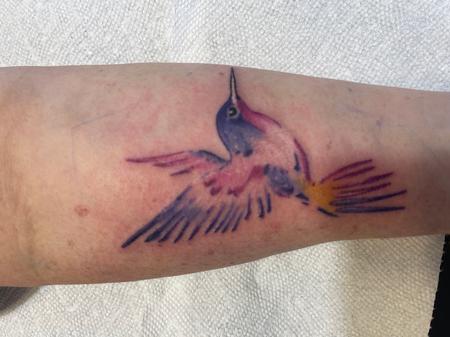 tattoos/ - Watercolor hummingbird - 143471