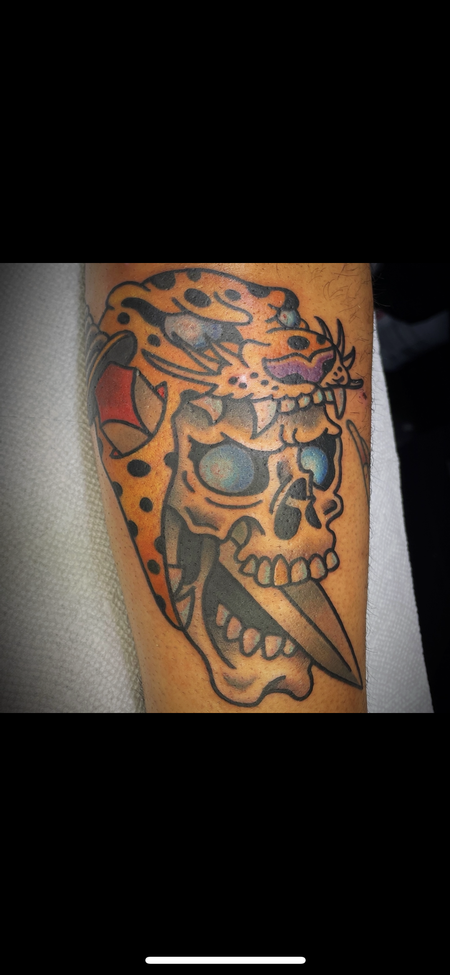 tattoos/ - Skull leopard - 144802
