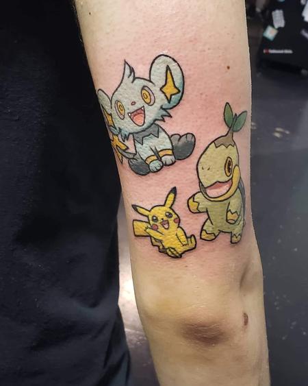 Small fun Pikachu from Pokemon by Capone: TattooNOW