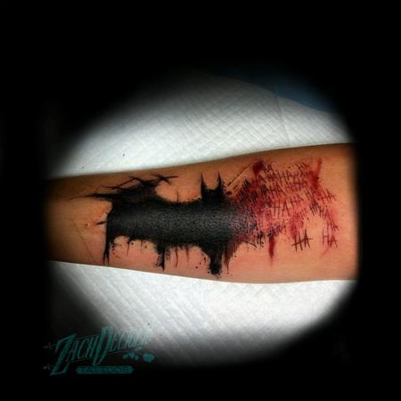 colorful-comic-strip-batman-symbol-mens-back-tattoos - The Mother of All  Nerds