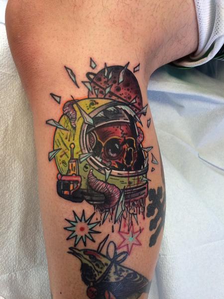 Tattoo #astronaut #carlostatt2 #brightcolors #ink #inked #inkedup  #armtattoo #tattoo #watercolor #galaxytattoo #scarabbodyarts #artist… |  Instagram