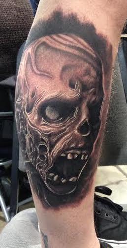 full body tattoo zombie