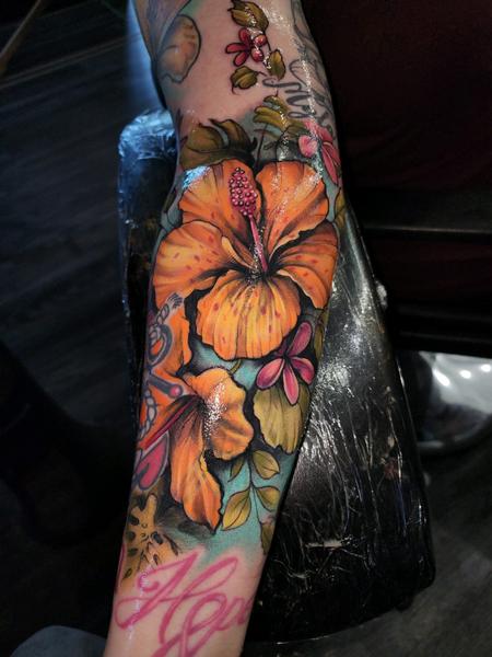 Hibiscus Flower Tattoo Design Thumbnail