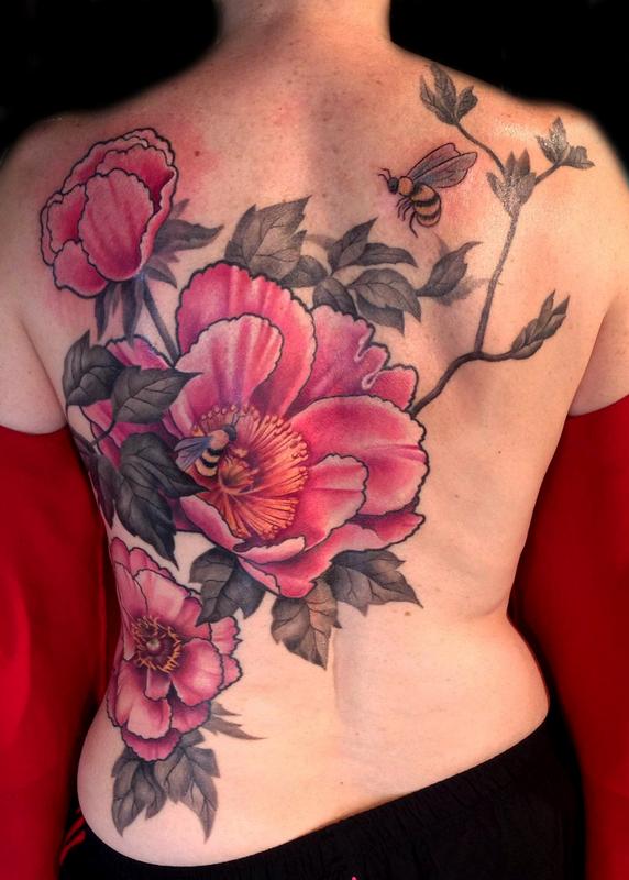 25 Peony Flowers Tattoos Ideas For Girls