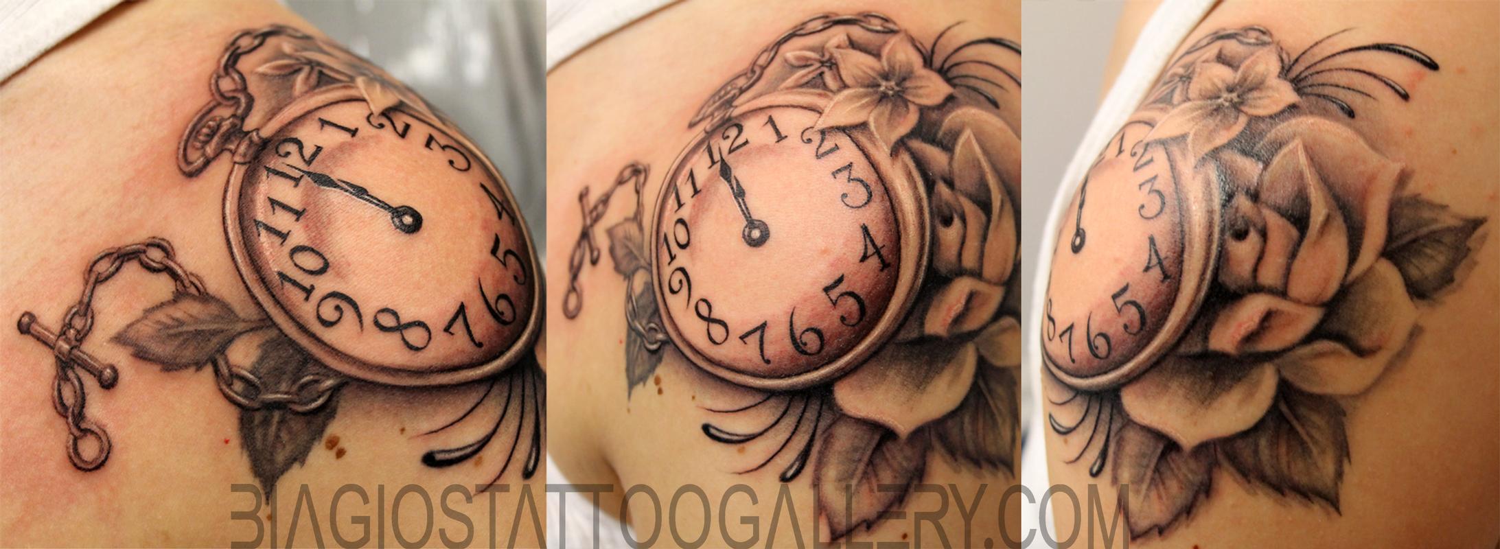 41 Fanciful Clock Tattoos On Back  Tattoo Designs  TattoosBagcom