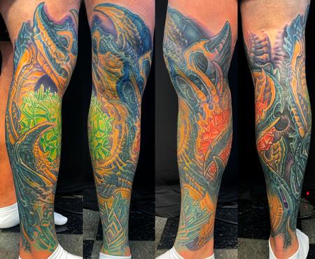 Japanese Leg Sleeve Koi by Angel Serrano: TattooNOW