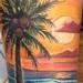 Tattoos - Free Hand Beach Scene Cover-Up  - 94328