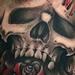 Tattoos - Freehand Skull with Rose  - 95528