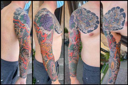 dragon-sleeve-tattoo-abyss - Tattoo Abyss Montreal