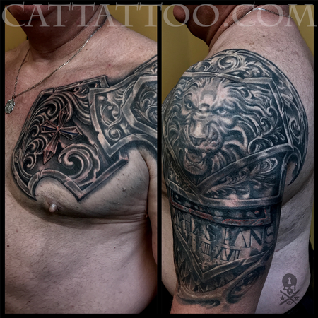 Pin by Michael Farr on Tattoo | Armour tattoo, Shoulder armor tattoo, Armor  tattoo