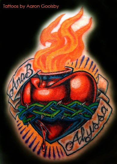 Alyssa And Ana B Sacred Heart By Aaron Goolsby: TattooNOW