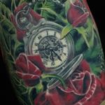 Prints-For-Sale - Pocket Watch and Rose Tattoo - 140514